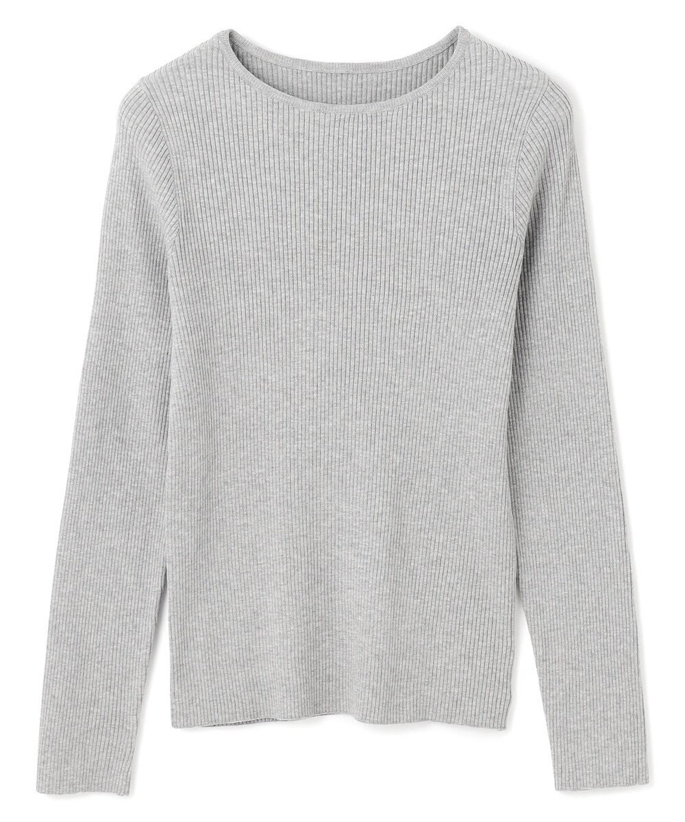 UNFILO マイビューティ リブボートネック ニット 