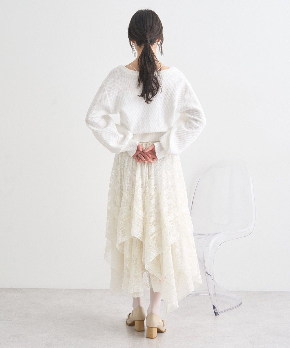 earth music&ecology パールボタンショートニットカーディガン 