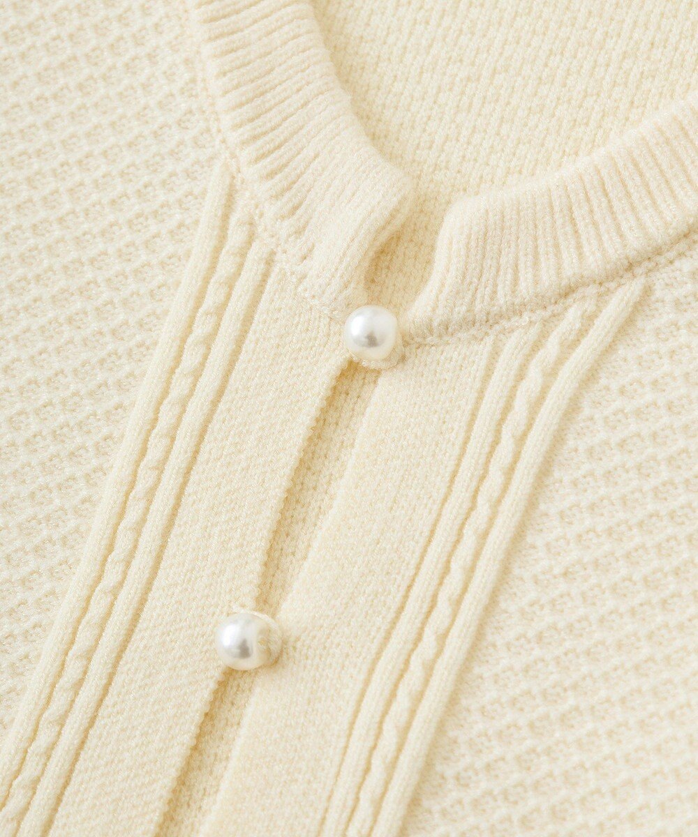 earth music&ecology パールボタンショートニットカーディガン 