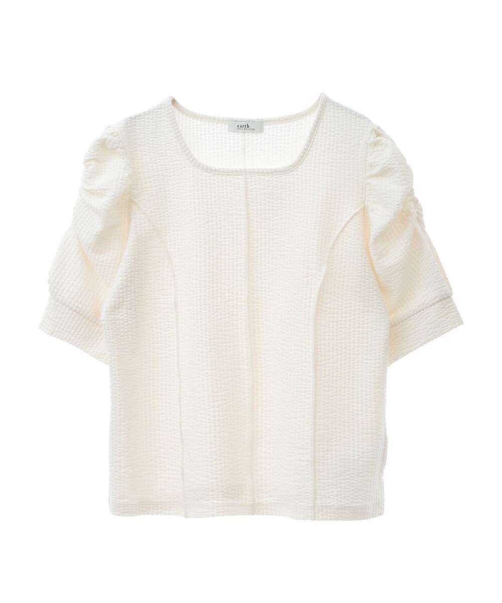 earth music&ecology ぽこぽこパワショルプルオーバー 