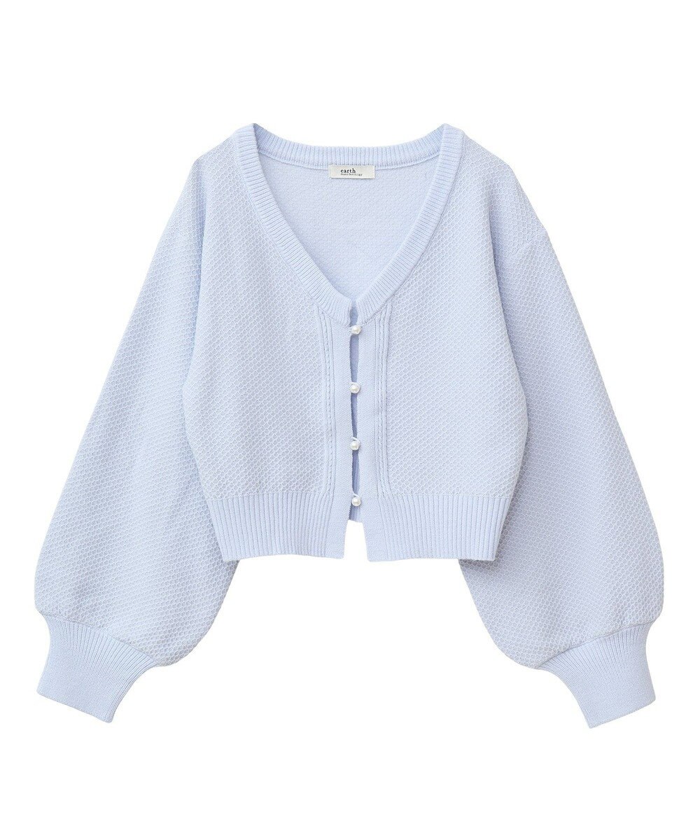 earth music&ecology パールボタンショートニットカーディガン 