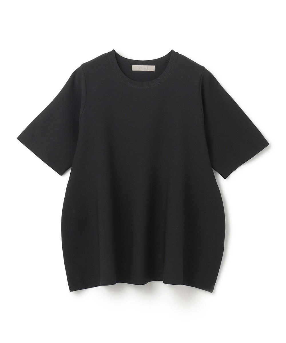 UNFILO ハーフスリーブ ペプラムニット 