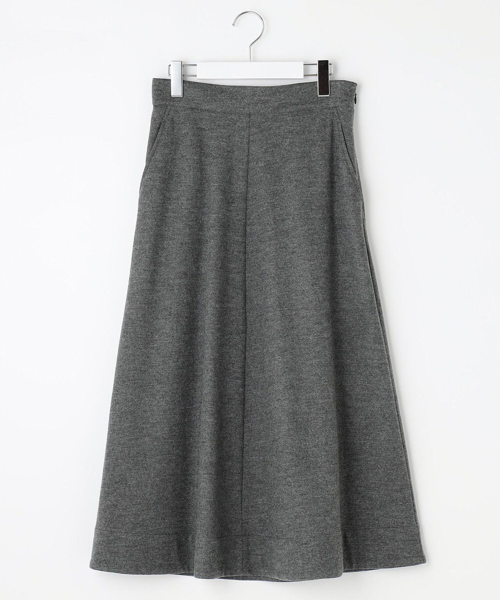 自由区 ウールジャージー フレアシルエットスカート 