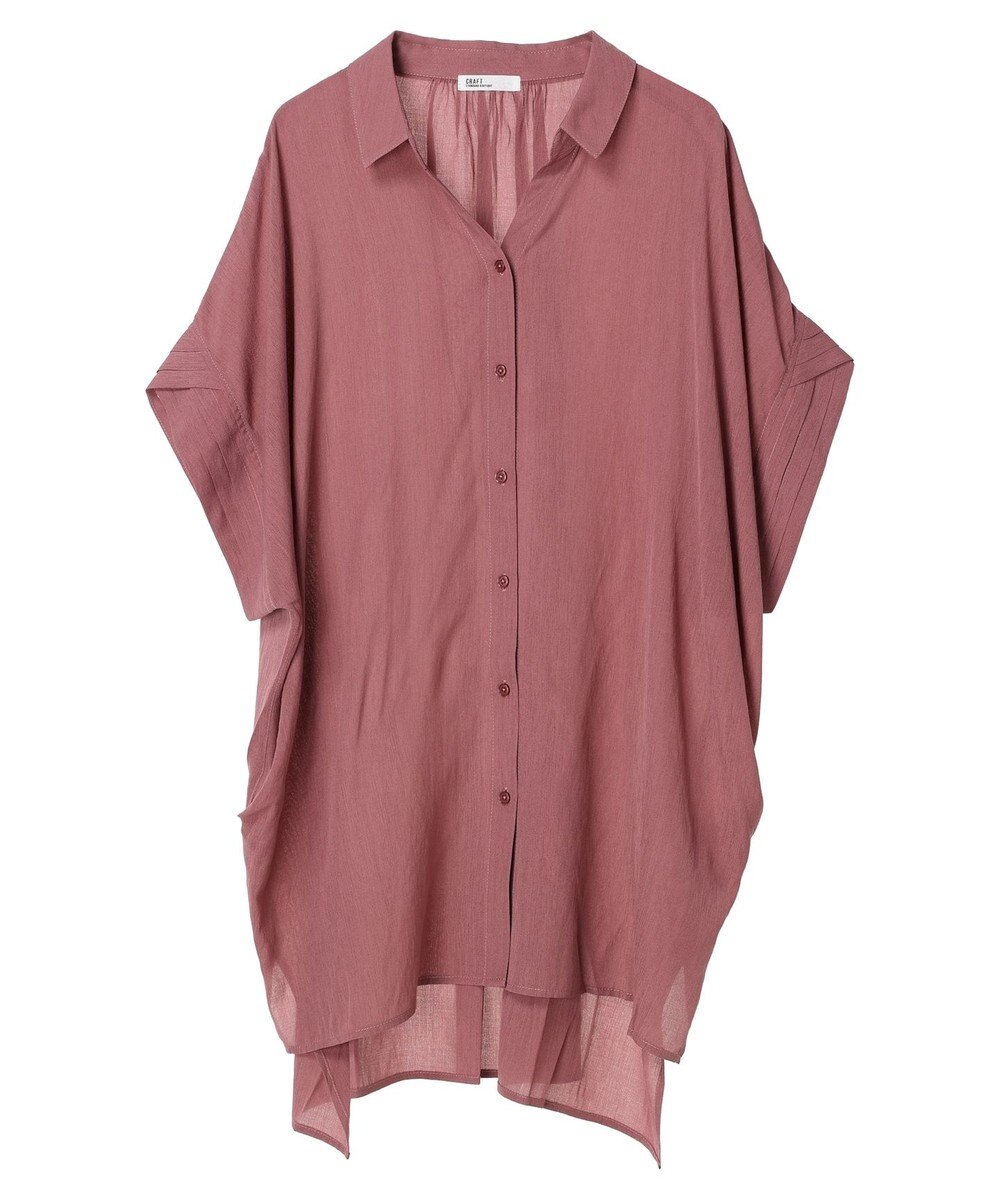 CRAFT STANDARD BOUTIQUE ヴィンテージボイルミルフィーユ襟付きシャツチュニック 