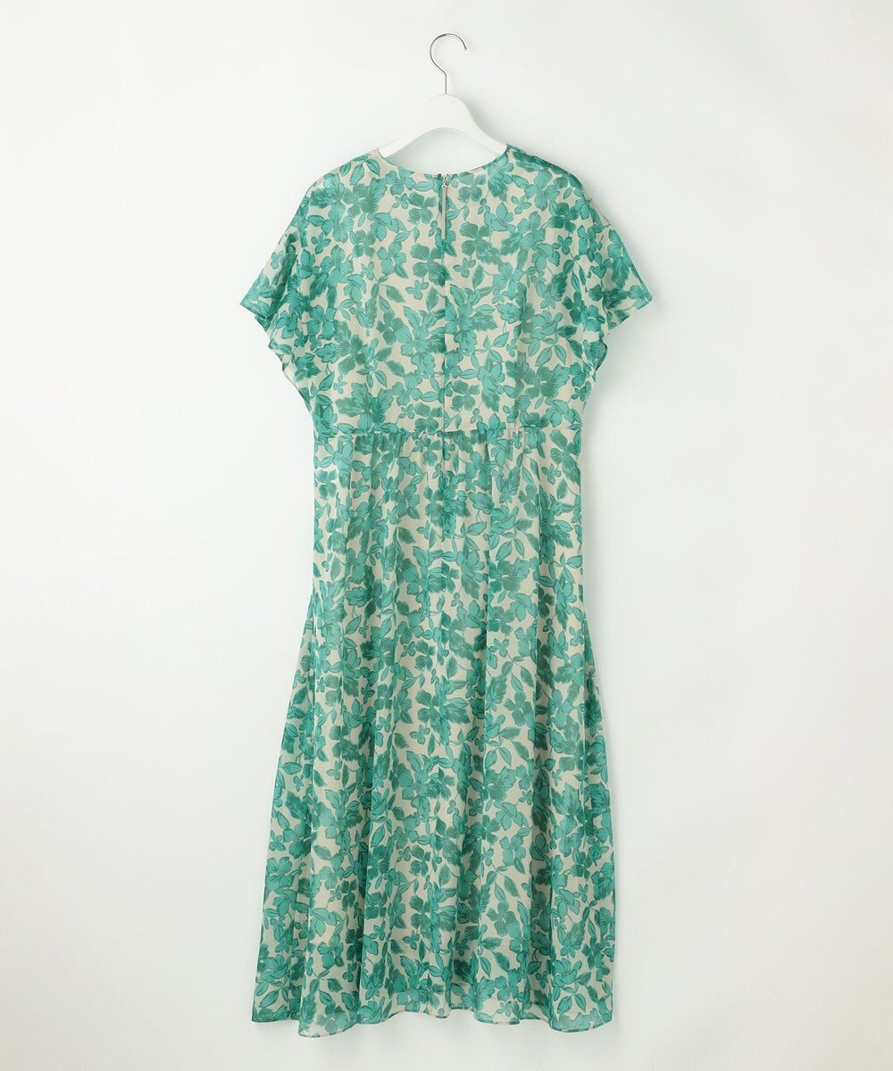 自由区 L ハーバリウムフラワープリントVネック ワンピース 