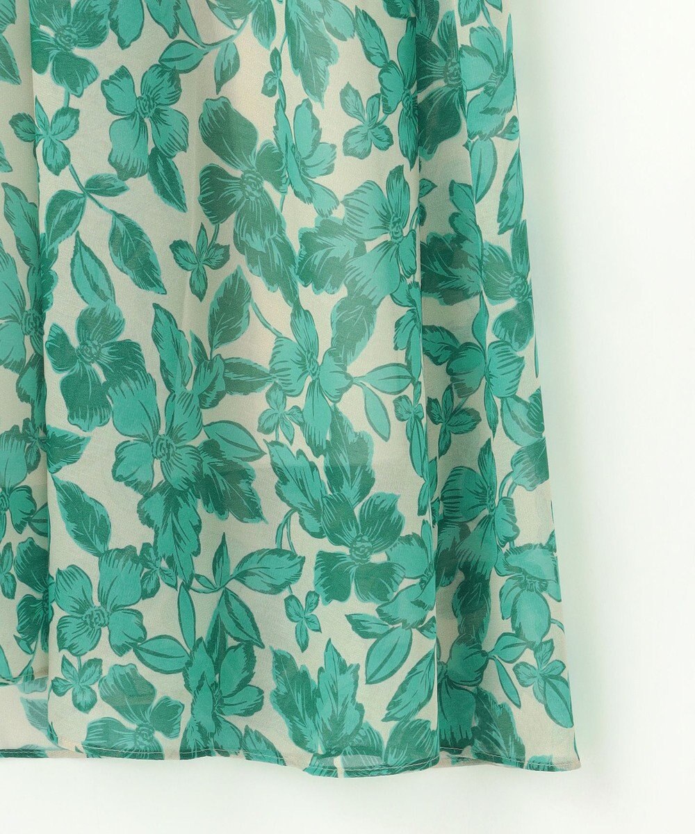 自由区 L ハーバリウムフラワープリントVネック ワンピース 