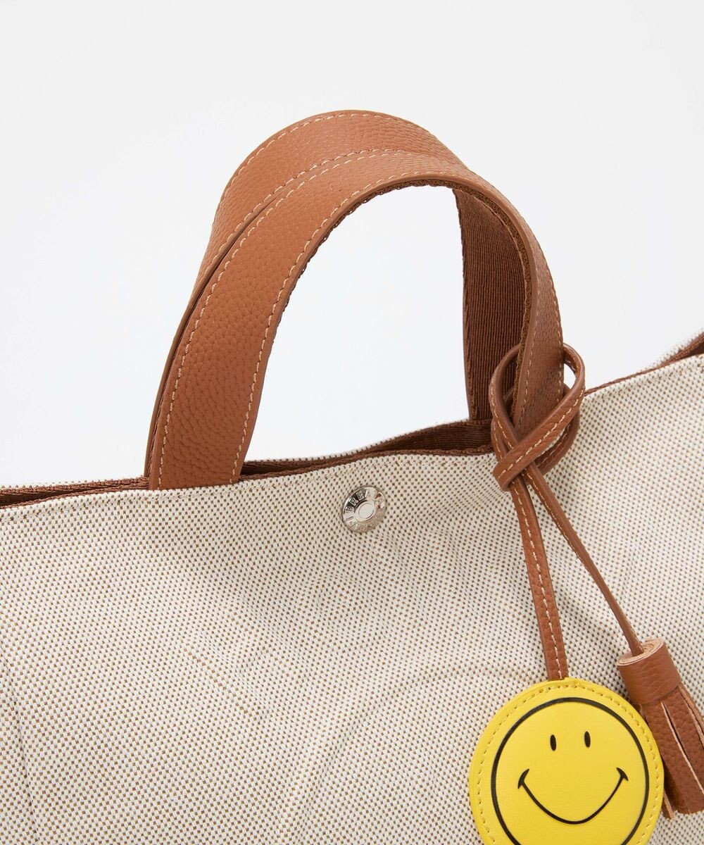 TOPKAPI 【Breath TOPKAPI】SMILE COLLECTION エンボス スマイル 2way トートバッグ /スマイルチャーム付き 