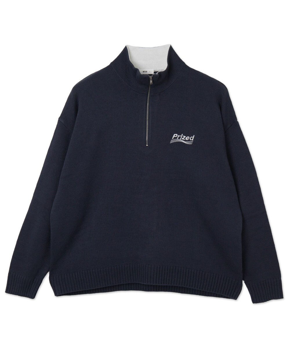 WEGO 【ユニセックス着用ITEM】ワンポイントハーフジッププルオーバー 