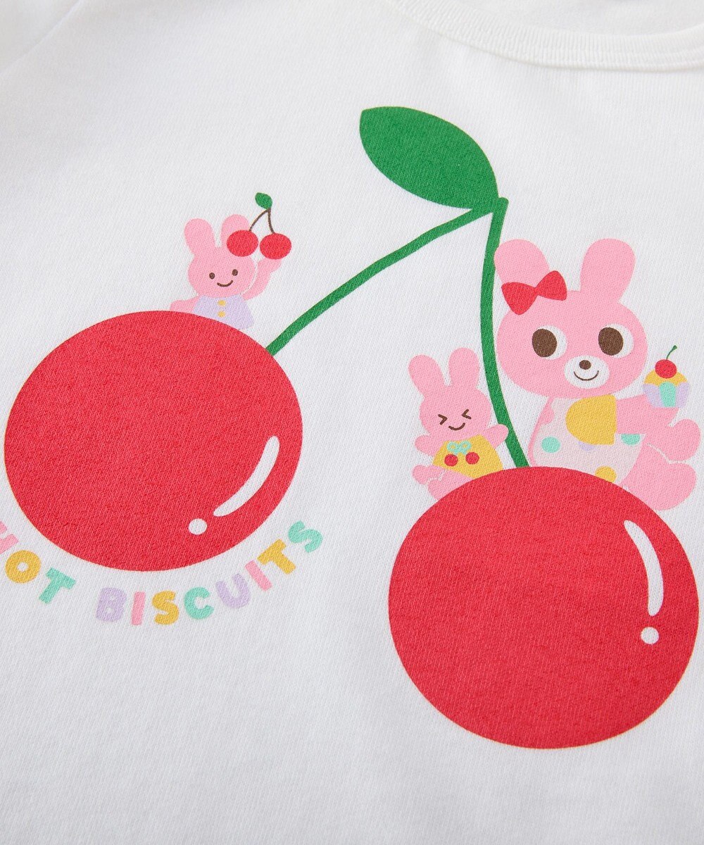MIKI HOUSE HOT BISCUITS 【80-120cm】キャビット×さくらんぼ 半袖Tシャツ 