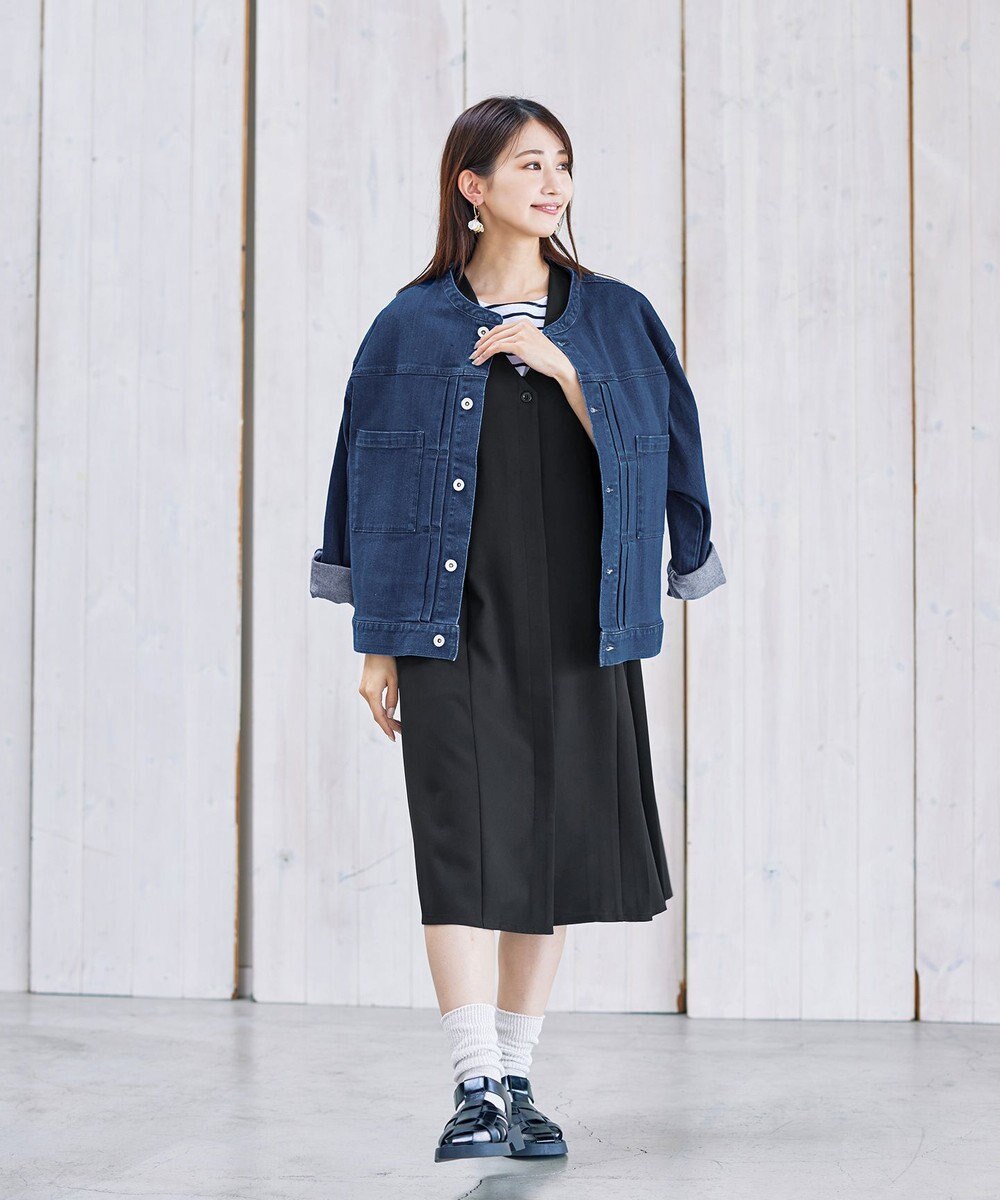 Tiaclasse L 【洗える】ジレワンピース 