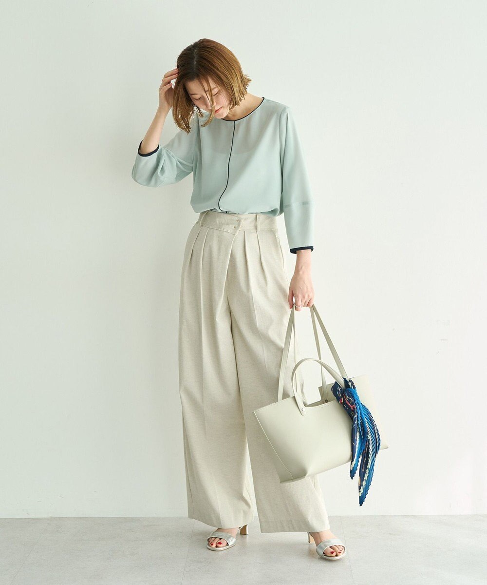 YECCA VECCA ビットプリントプリーツスカーフ 