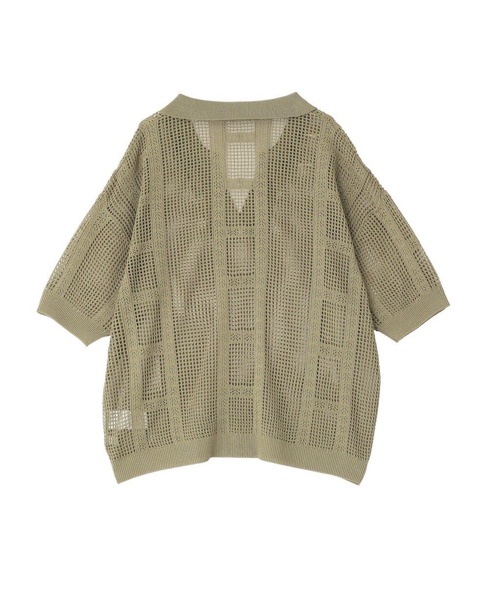 earth music&ecology レーシースキッパーポロニットプルオーバー 