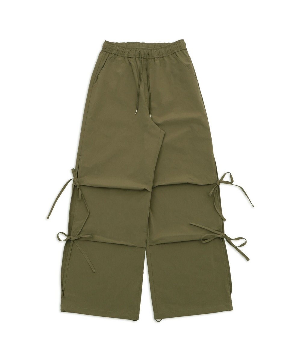 WEGO 【ウエストゴム】サイドリボンパラシュートパンツ 