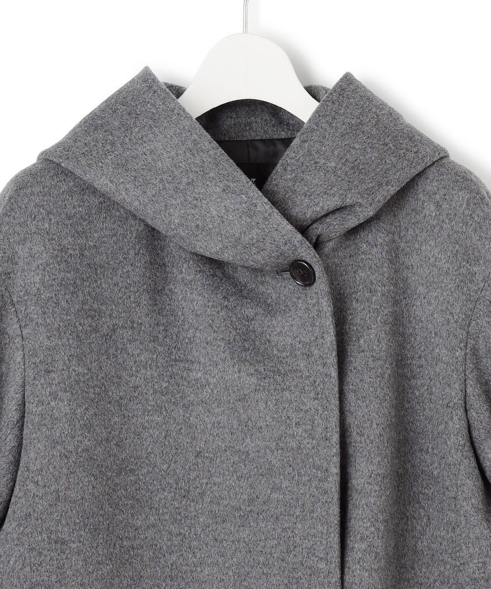 23区 ウールカシミヤビーバー フーデット コート 