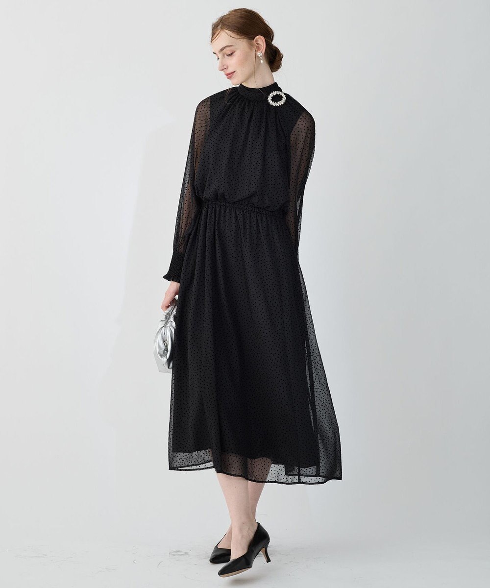 23区 S 【APPLAUDIR】シアードットフロッキー ドレス 