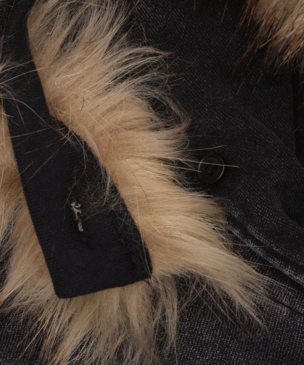 WEGO 【25年秋冬新作】ファーフードBIGZIPパーカー 