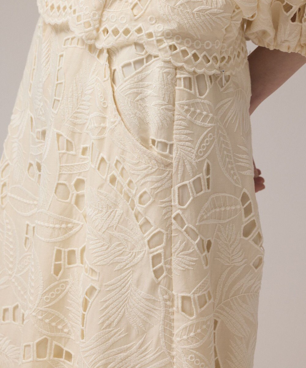 GRACE CONTINENTAL カットワークバギーパンツ 