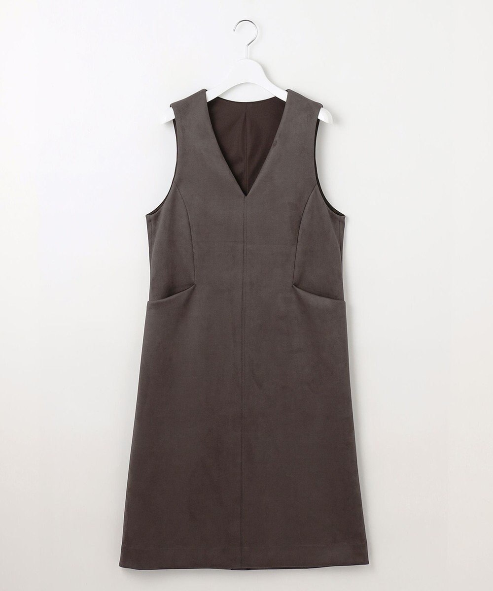 J.PRESS LADIES L 【洗える】スウェードダンボール ジャンパースカート 