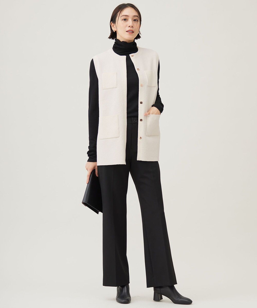 自由区 【WEB限定カラーあり・撥水加工・洗える】TRギャバストレート パンツ 