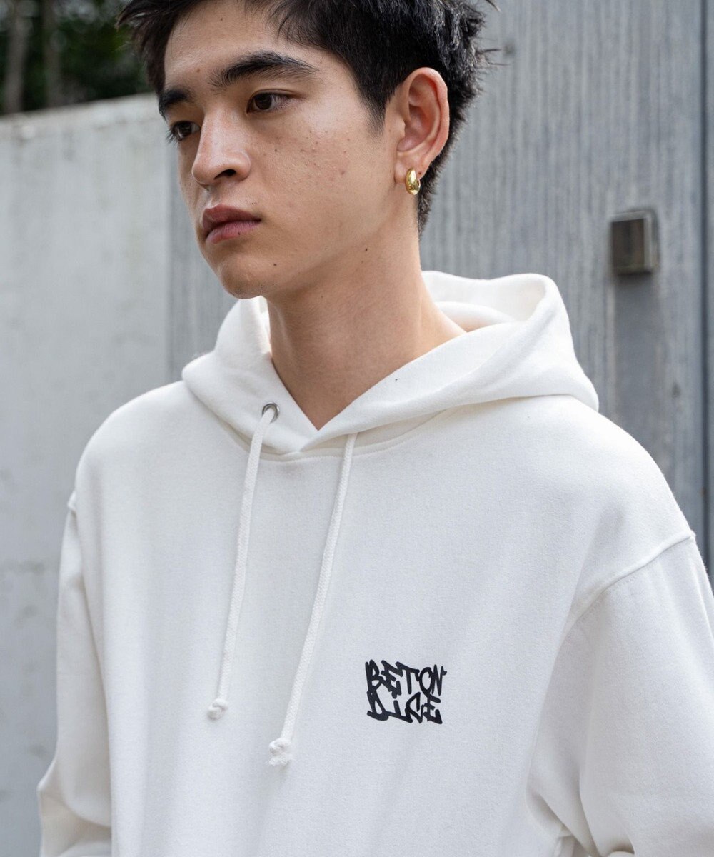 WEGO 【裏起毛/ユニセックス着用ITEM】リラックスフィットグラフィックパーカー 