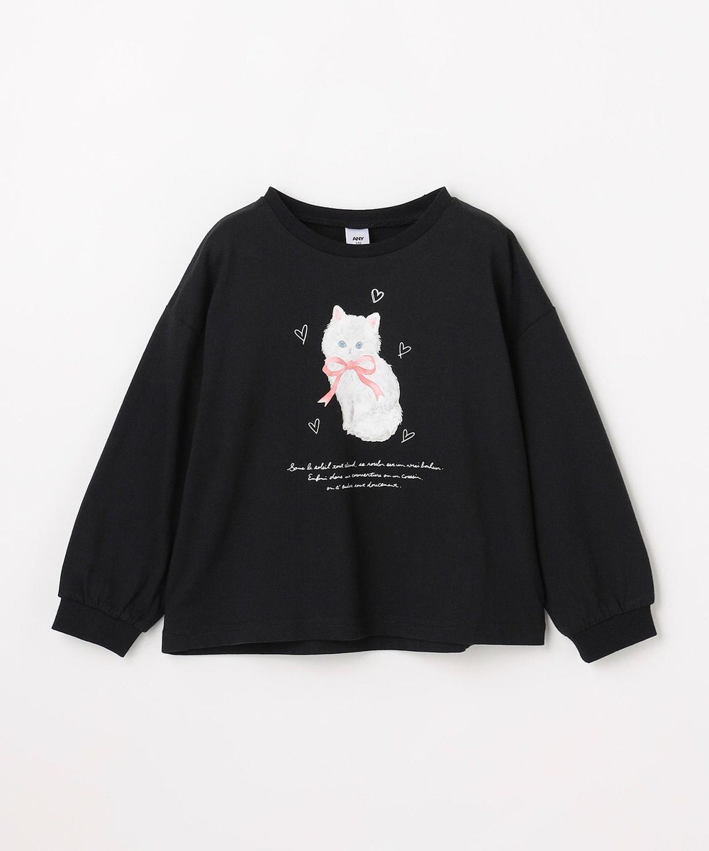 ANY KIDS 【綿100%】ネコアソート 長袖Tシャツ 