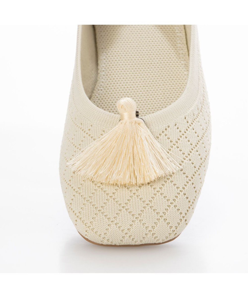 ing <ing>【サステナブル】２WAYスクエアトゥニットパンプス 