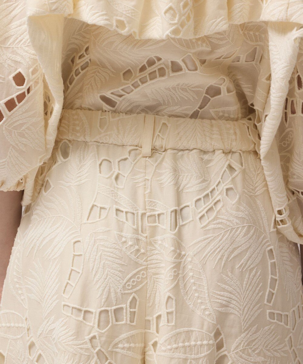 GRACE CONTINENTAL カットワークバギーパンツ 