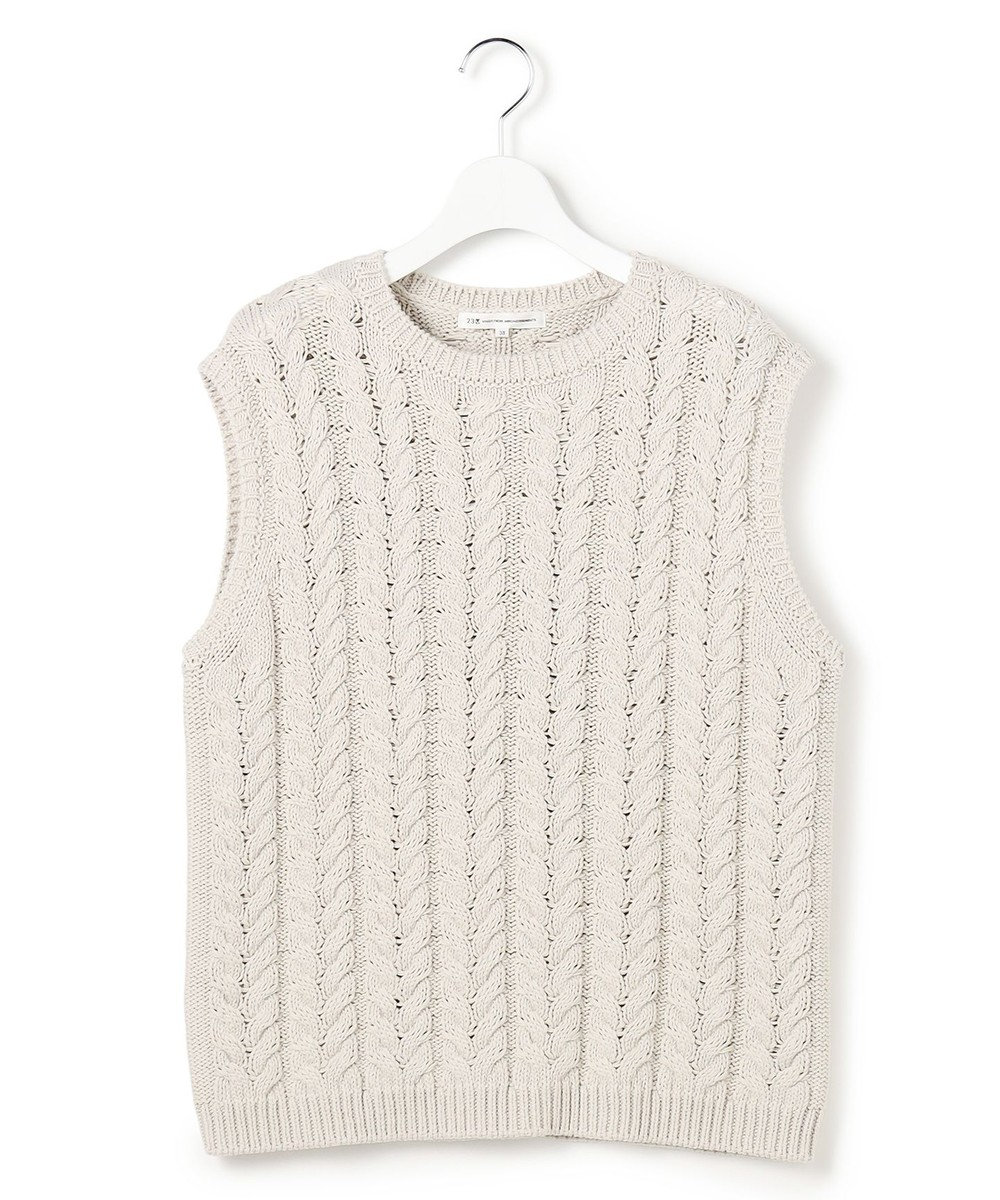 23区 【先行予約】ケーブル ニットベスト 