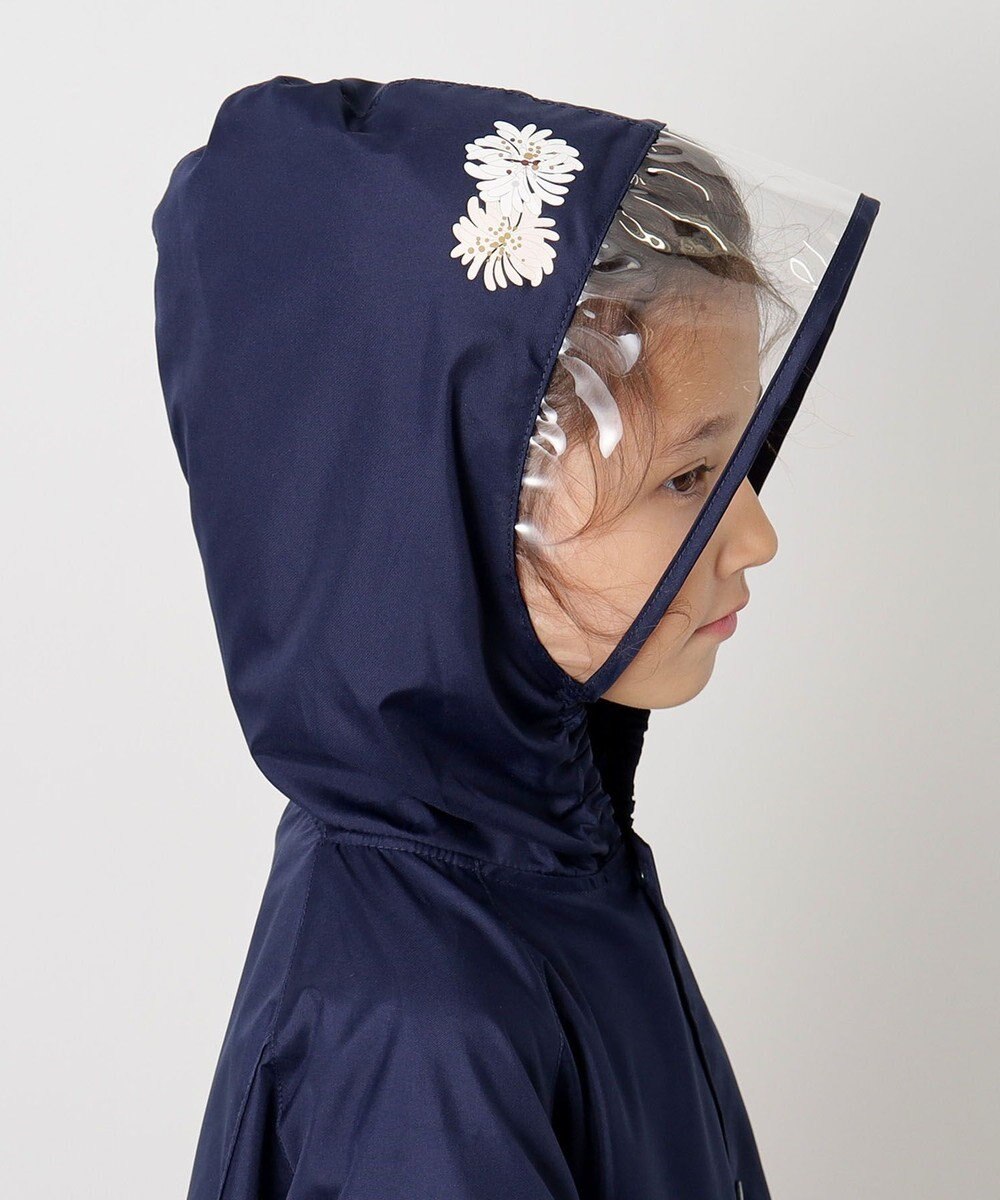 MOONBAT 【ジュニアリュック対応】ポールアンドジョー ポーチ付きキッズレインコート 