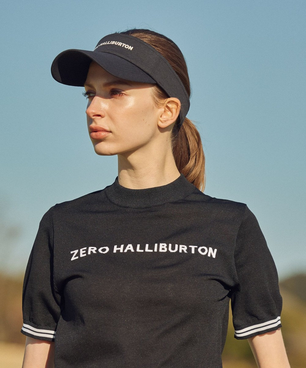 ZERO HALLIBURTON 【雑誌掲載】 デルタニットバイザー 82562 ZHG-CAP レディースサンバイザー ゴルフ ブラック