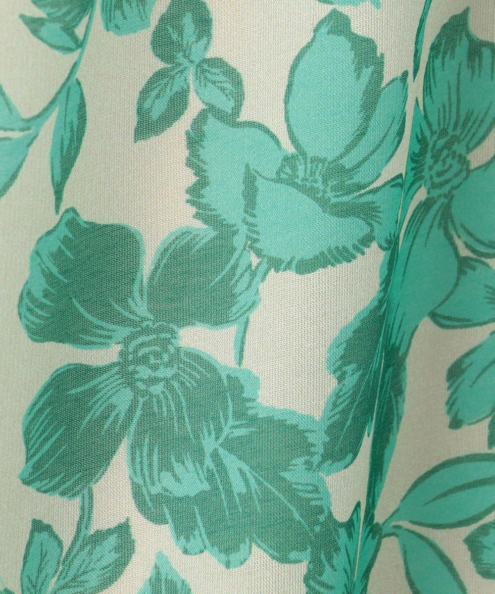 自由区 L ハーバリウムフラワープリントVネック ワンピース 