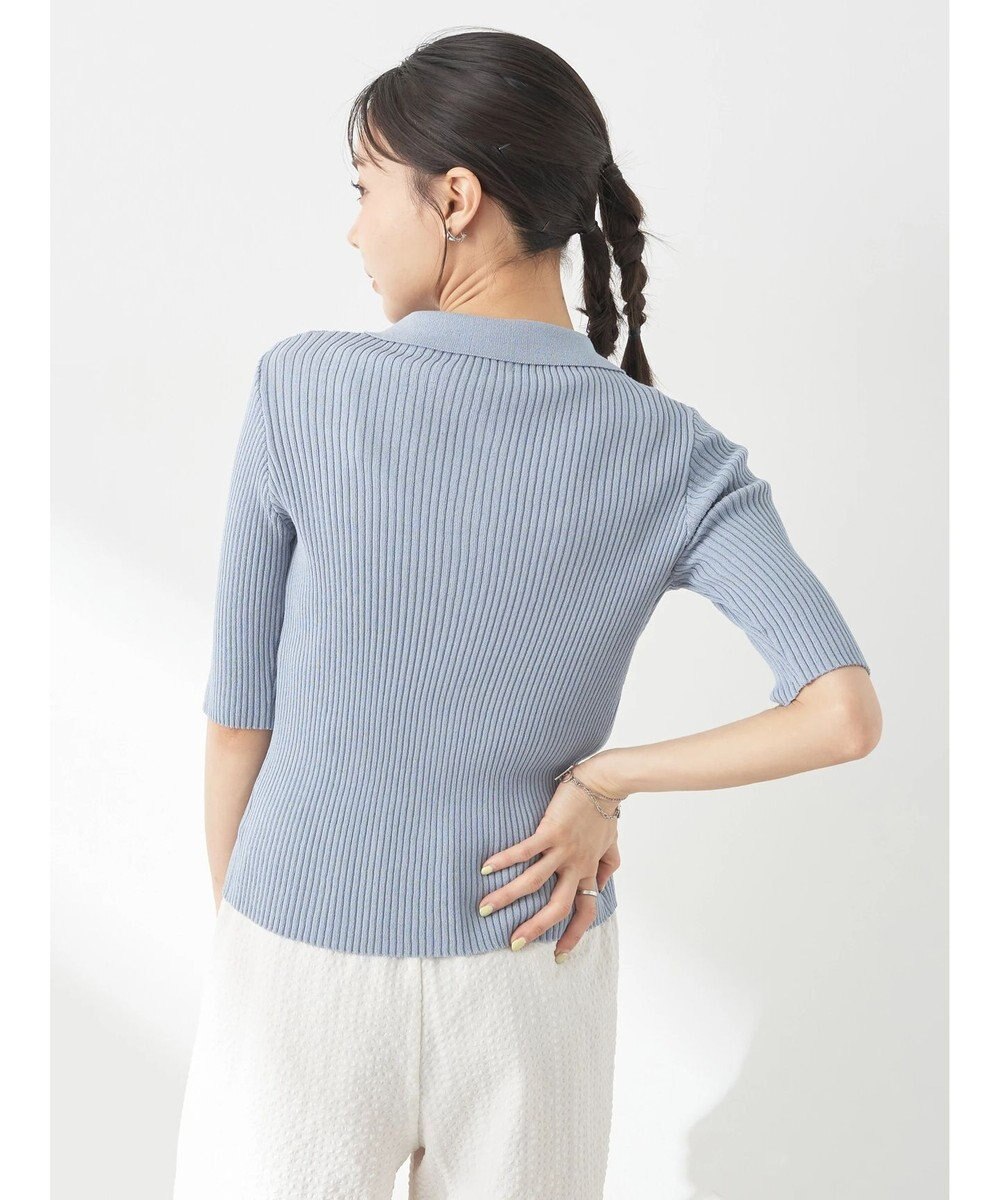 earth music&ecology リブコンパクトカーディガン 