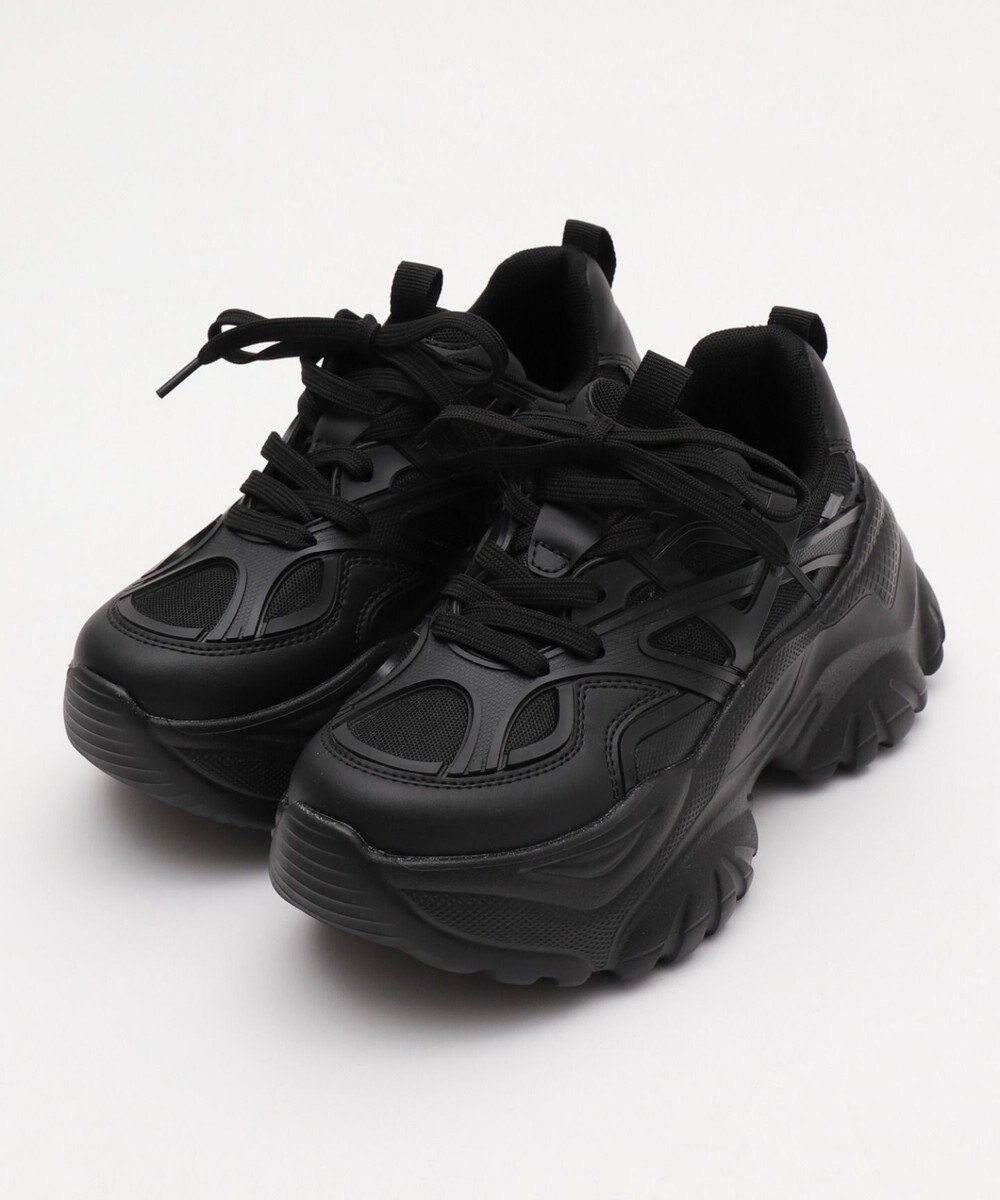 WEGO 【SMLサイズ展開】ラバーコンビ厚底スニーカー 