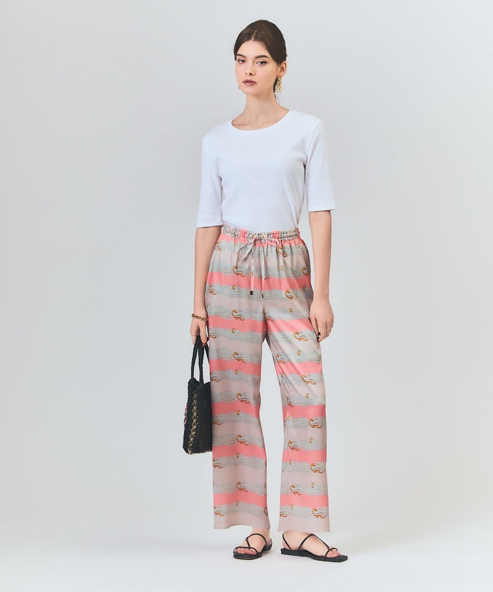 GRACE CONTINENTAL ロープボーダーパンツ 