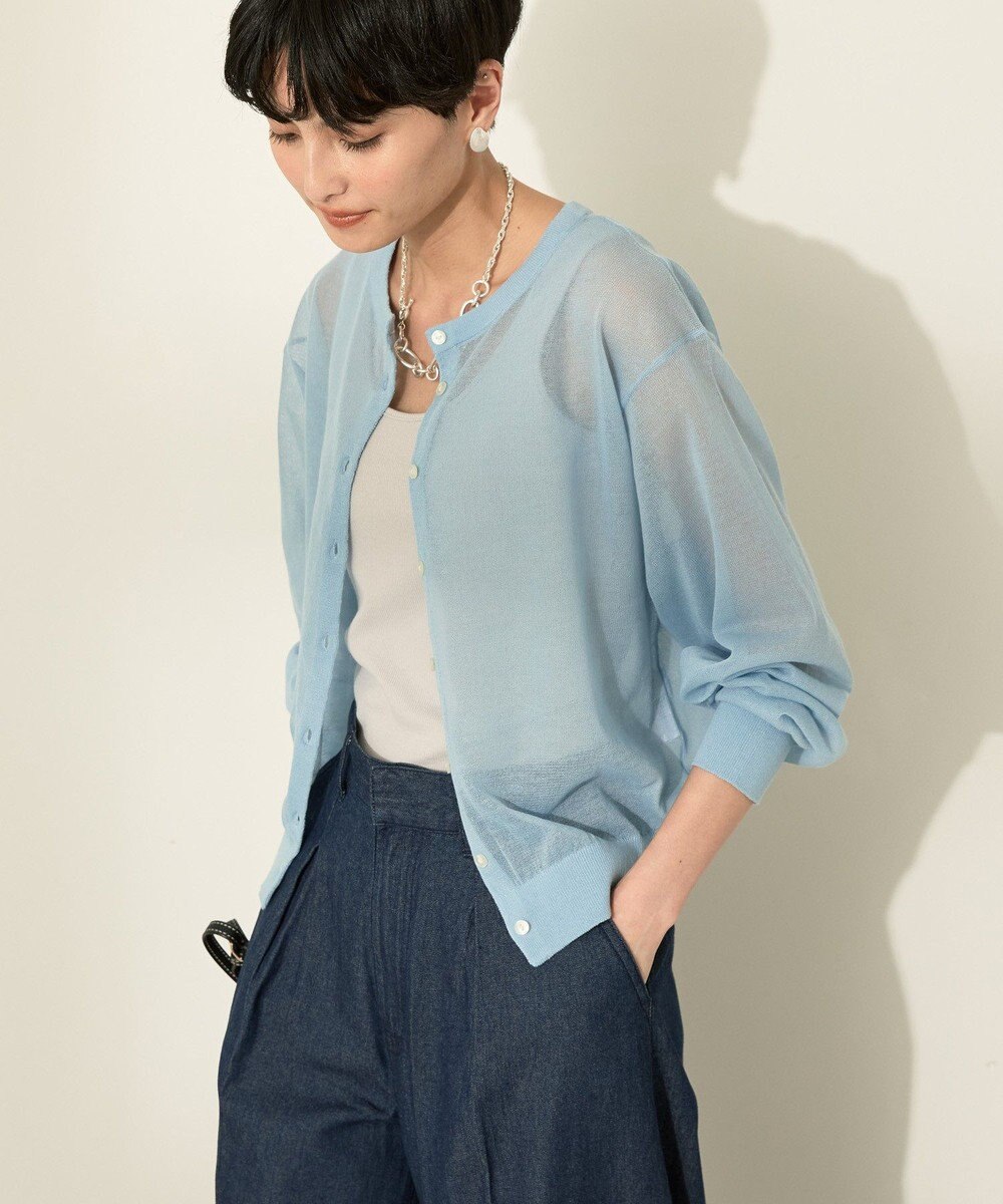 AMERICAN HOLIC シアークルーネックニットカーディガン 