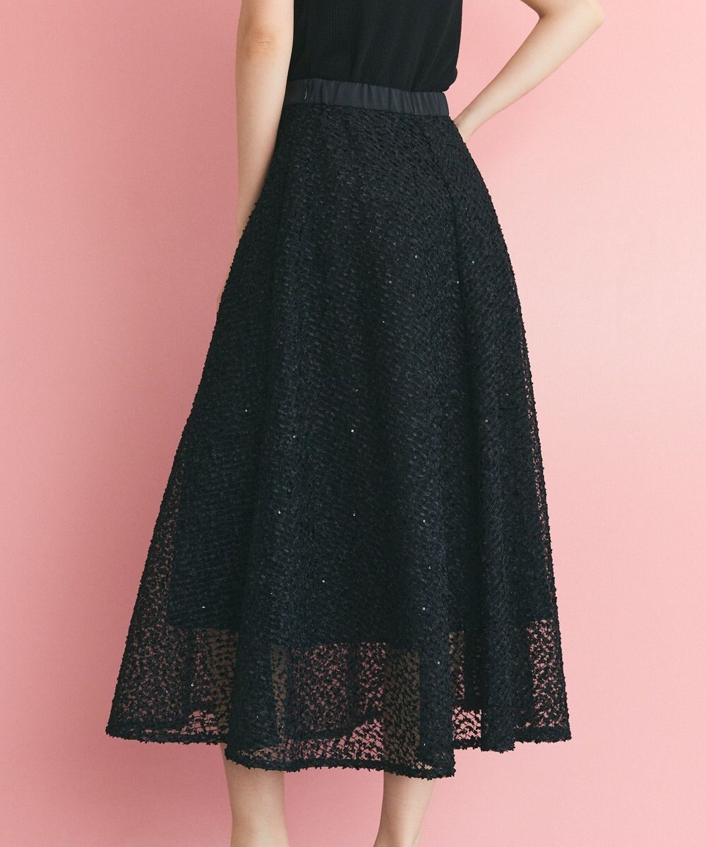 GRACE CONTINENTAL フェザーembドレス 