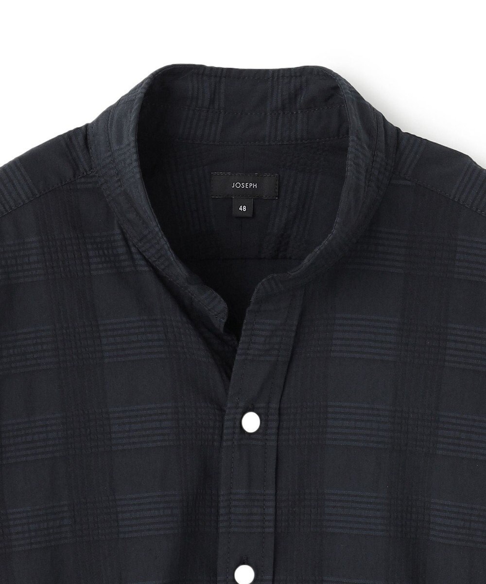 JOSEPH HOMME ドビーチェックストレッチ　ウイングカラーシャツ 