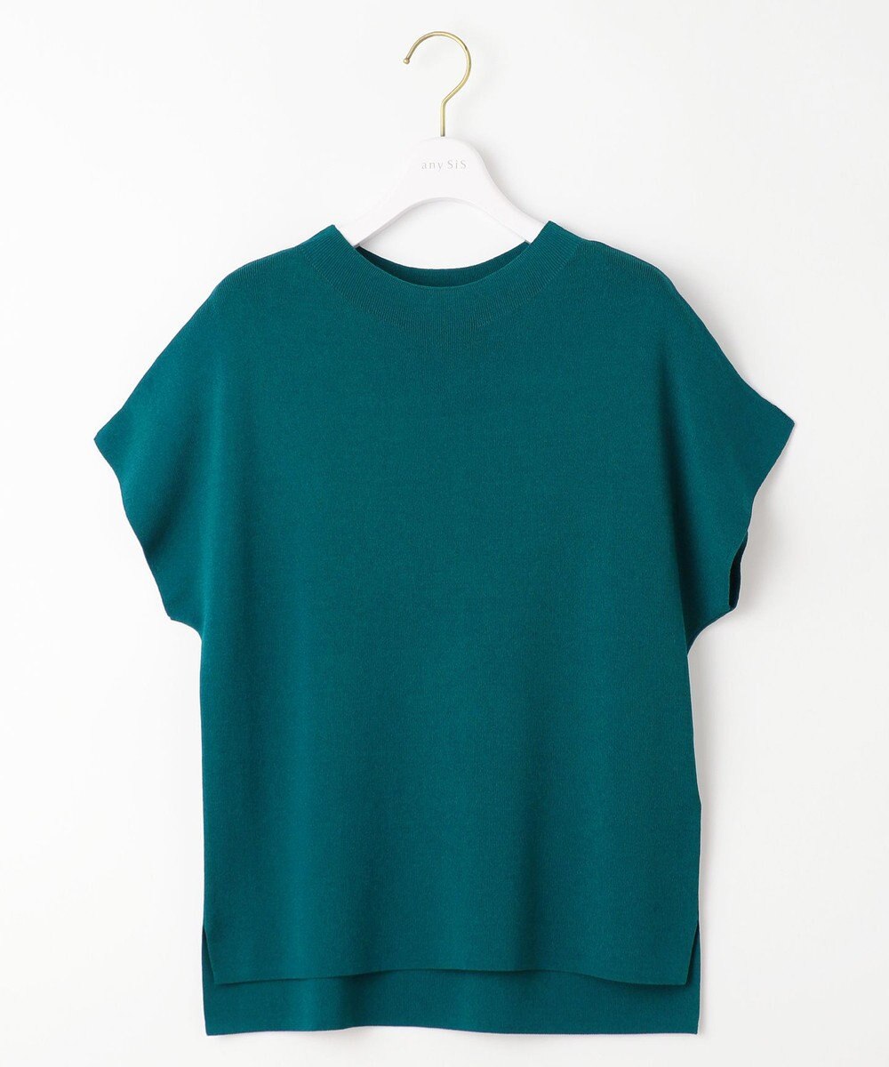 ANY SIS 【洗える】ボトルネックフレンチスリーブ ニットT 