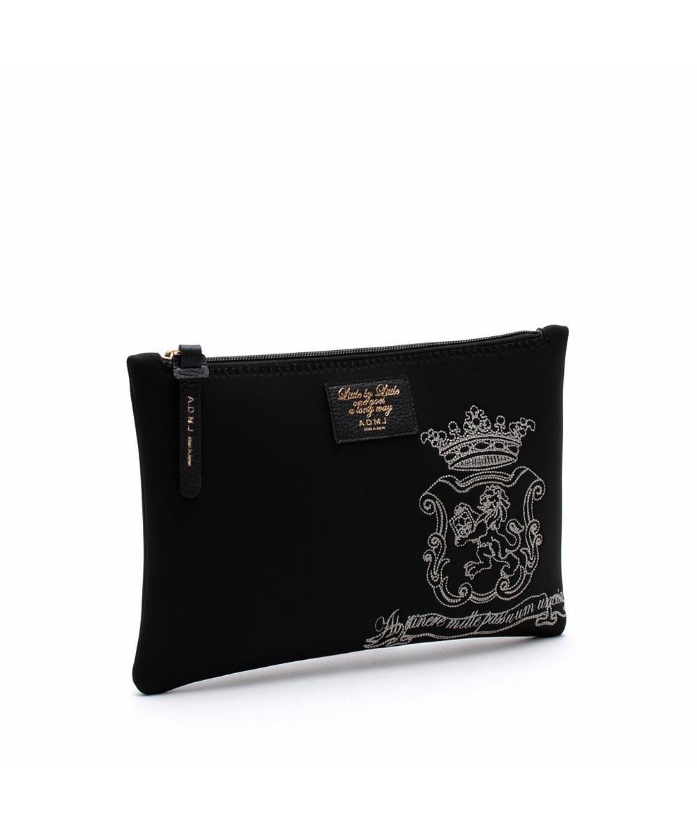 A.D.M.J. 【魔法の様に軽い】マジックライト/イタリアンファブリックステッチ刺しゅうフラットポーチ2セット(S・M) 