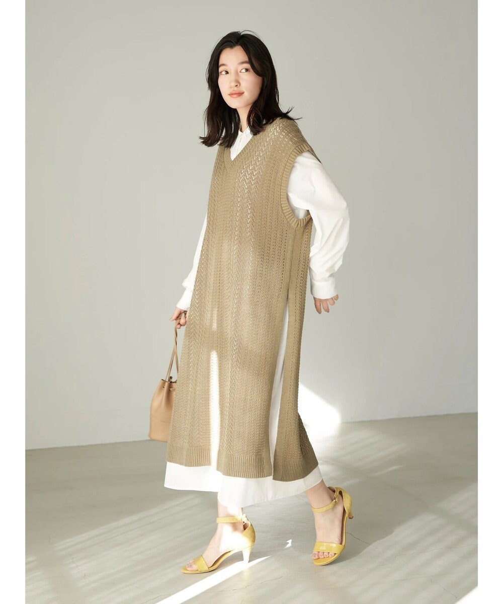 ｓｅｔ２点透かし編ニットジレ シャツワンピース Earth Music Ecology ファッション通販 公式通販 オンワード クローゼット