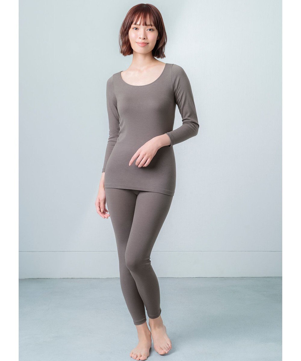 Wing あったかインナー オーガニックコットン混  やわらかくやさしい肌ざわり 【綿の贅沢オーガニック】 綿混 ボトム 足首丈 秋 冬 ER4831 ウイング／ワコール 