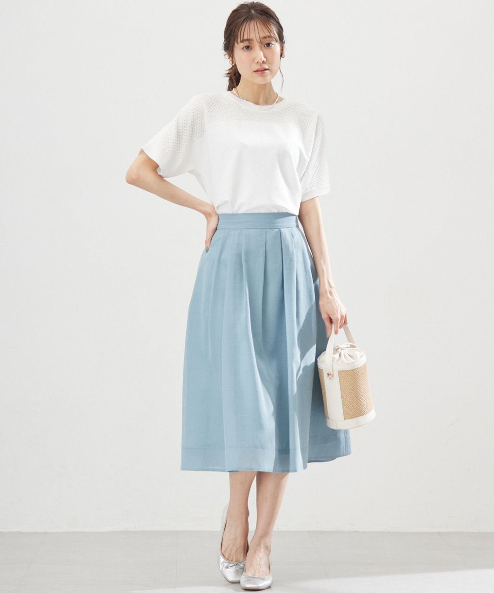 組曲 【WEB限定】メッシュ切り替えドルマン ニット 