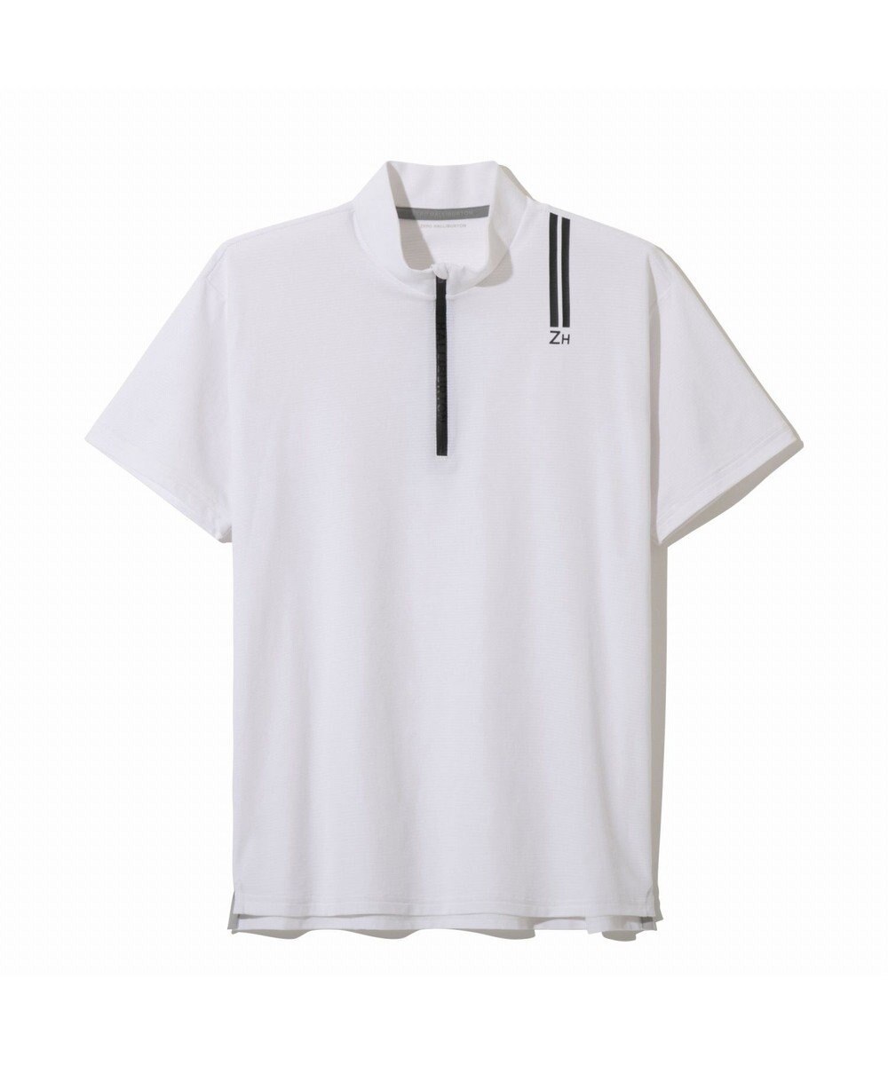 ZERO HALLIBURTON 【吸水速乾・UVケア】 ダブルリブ着心地ジッパーモックネックTシャツ ZHG-M5S7d 82955 