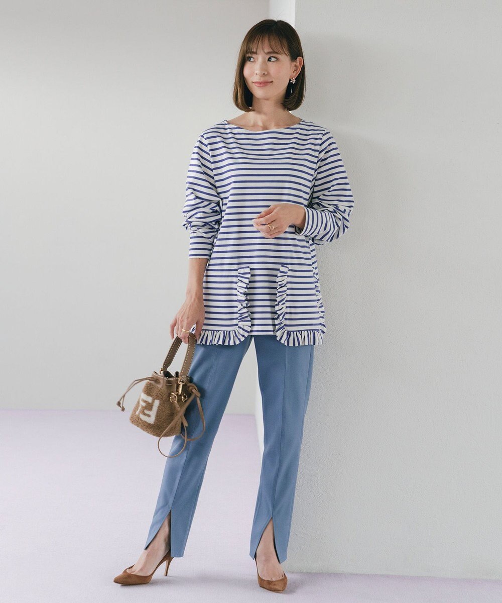 #Newans 【ANSWER for 神戸エレガンス】フリルポケットロングTシャツ 