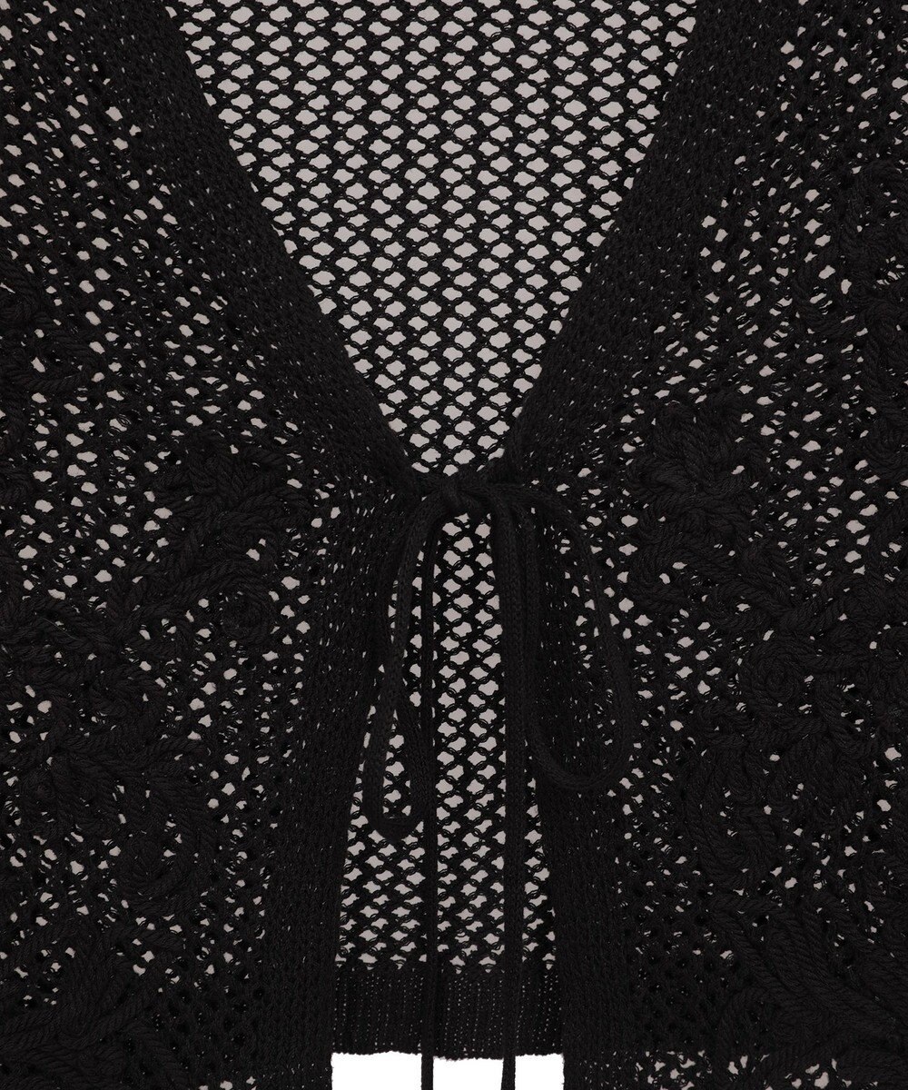 earth music&ecology フラワー刺繍メッシュベスト 