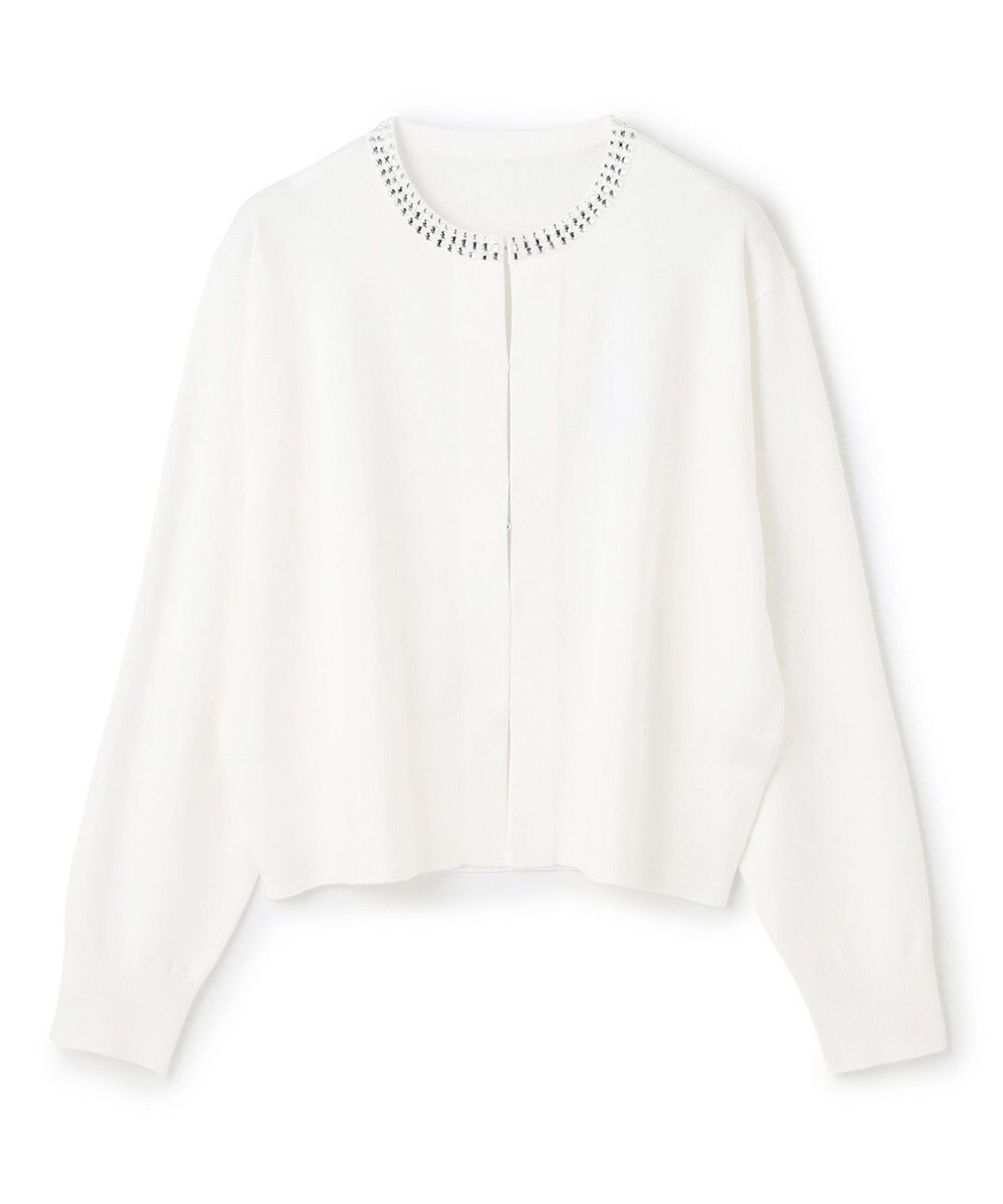 UNFILO ネックビジュー カーディガン 