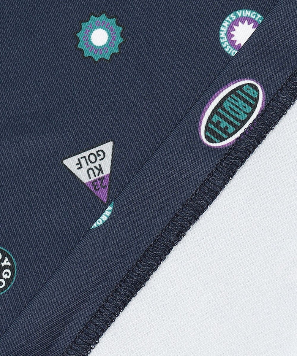 23区GOLF 【WOMEN】【吸水速乾・UVケア】ステッカープリント モックネックシャツ 