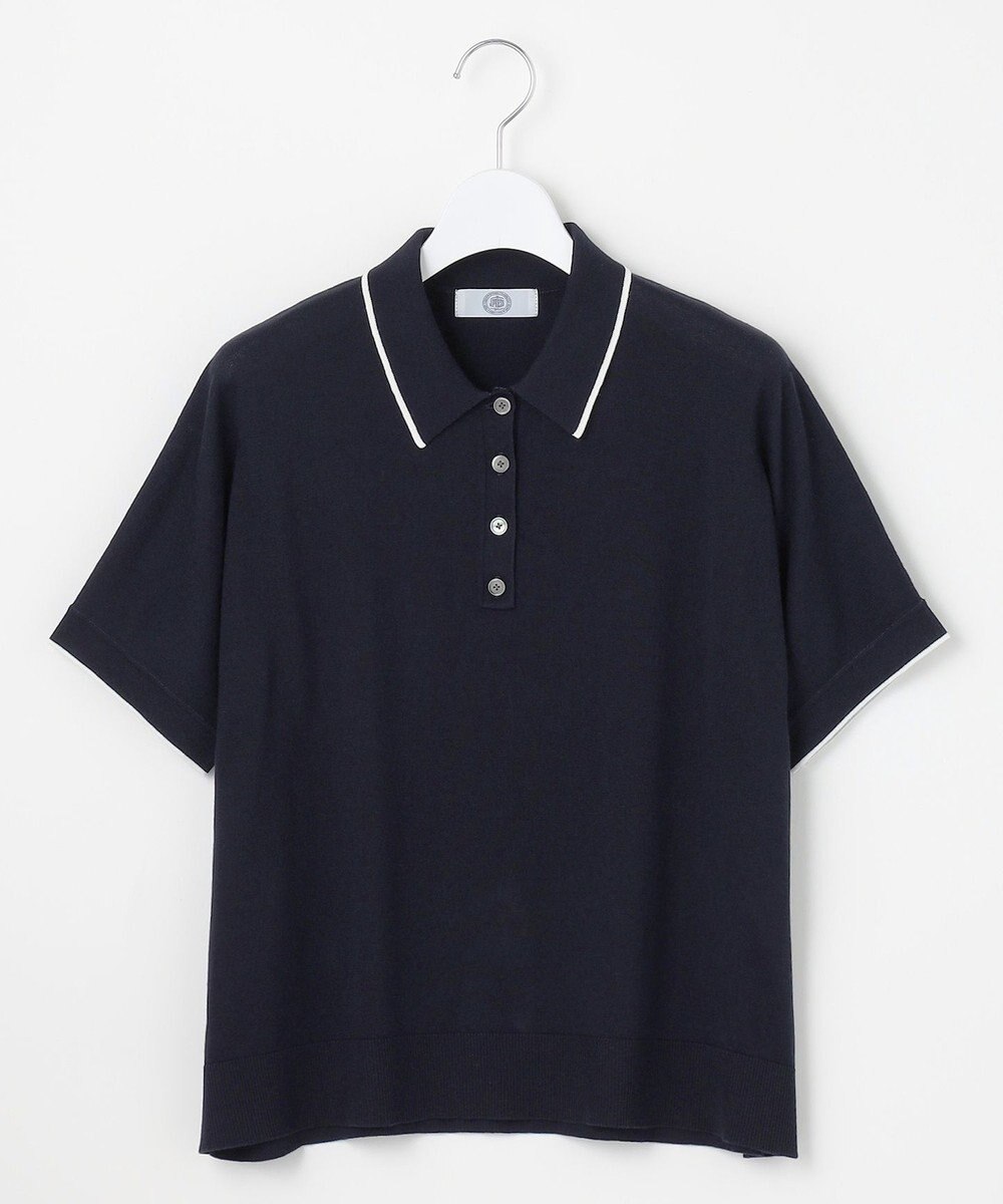J.PRESS LADIES L 【洗える】ドライコットン ポロ ニット 