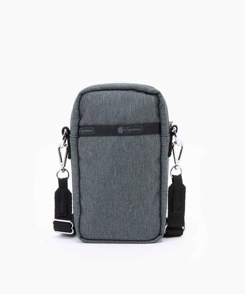 LeSportsac DENIM PHONE CROSSBODY/ブラックデニム/ブラックシェルパ 