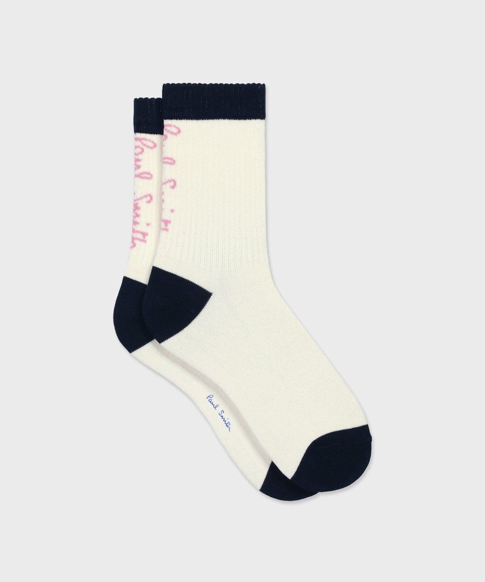 Paul Smith リブ バックロゴ ソックス 
